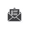 Received message vector icon