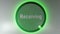 RECEIVING green circle sign with rotating cursor - 3D rendering video clip