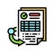 receiving report color icon vector illustration