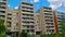 Recently build modern style apartment building in newly renovated dwelling area of Prague\\\'s Karlin district