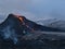 Recently erupted volcano in Geldingadalir valley near Fagradalsfjall mountain, GrindavÃ­k, Reykjanes, southwest Iceland.