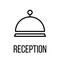 Reception icon or logo in modern line style.