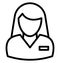 Receptionist Vector Icon which can easily modify or edit