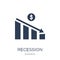 Recession icon. Trendy flat vector Recession icon on white background from business collection