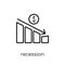 Recession icon. Trendy modern flat linear vector Recession icon