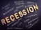 recession word displayed on chalkboard concept with multiple financial terminology