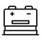 Recharge battery icon, outline style