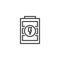 Recharge battery notification outline icon
