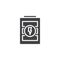 Recharge battery notification vector icon