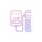 Recharge from computer USB port gradient linear vector manual label icon