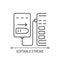 Recharge from computer USB port linear manual label icon