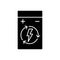 Rechargeable lithium polymer battery black glyph manual label icon