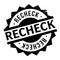 Recheck rubber stamp