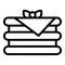 Recipe lasagna icon outline vector. Lasagne pasta