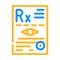 recipe ophthalmology color icon vector illustration