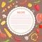 Recipe Page Mockup, Kebab and Vegetables, BBQ