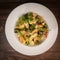 RECIPE FOR POTATO GNOCCHI WITH ROCKET SALAD PESTO AND CREAMY PARMESAN SAUCE