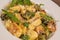 RECIPE FOR POTATO GNOCCHI WITH ROCKET SALAD PESTO AND CREAMY PARMESAN SAUCE