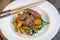 Recipe Sesame beef wok, minced summer vegetables