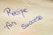 Recipe of success handwriting text close up isolated on yellow paper with copy space