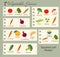 Recipe of Vegetable Juices in flat design