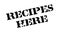 Recipes Here rubber stamp