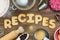 Recipes spelled out in cookies