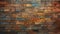 Reclaimed Brick Wall With Earth Tone Palette And Colorful Woodcarvings