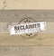 Reclaimed Wood Design Element. Creative Set Of Rustic Labels And Stamps For Custom Interior Workshop Company.
