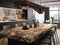 Reclaimed Wood Fusion in Modern Kitchen