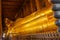 Reclining Buddha Image Landscape at Wat Pho in Bangkok Thailand