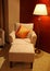 Reclining chair and night stand lamp