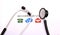 Recommend us icons with medical stethoscope on top