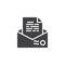 Recommendation envelope icon vector