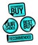 Recommended buy, our choice, best buy stickers