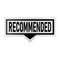 Recommended vector banner recommended. Paper tag for recommend. Best tag for great brand. Emblem. Recommendation tag