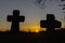 Reconciliation crosses near Milhostov, Western Bohemia, Czech Republic