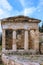 Reconstructed Athenian Treasury at Delphi first constructed by Athenians to house dedications and votive offerings to the