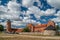 Reconstructed fortified castle in Tykocin on a sunny day