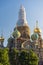 Reconstruction of domes famous church of the Savior on Spilled Blood in Saint Petersburg, Russia