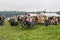 Reconstruction of life of ancient Slavs on the festival of historical clubs in Zhukovsky district of Kaluga region of Russia.