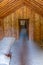 Reconstruction of a medieval wooden shed at Samouil's fortress in Bulgaria