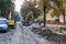 Reconstruction of the roadway in the historic center of Lviv.