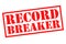 RECORD BREAKER Rubber Stamp