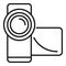 Record camcorder icon outline vector. Video camera
