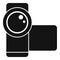 Record camcorder icon simple vector. Video camera