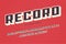 Record display font design, alphabet, typeface, uppercase charac