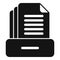 Record keeping budget icon simple vector. Documentation file