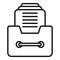 Record keeping drawer icon outline vector. Share access