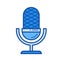 Record microphone line icon.